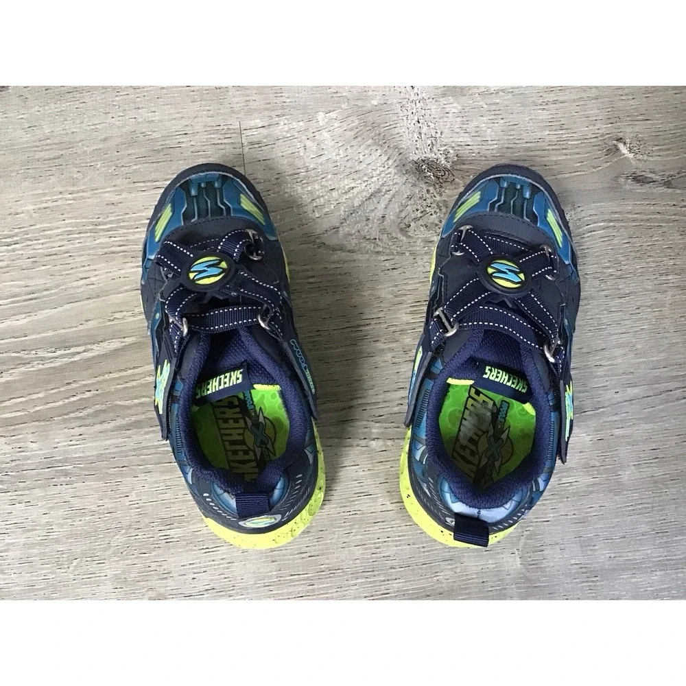Skechers Cosmic Foam-PORTAL X 97502L Blue Shoes Youth Boys Size 2